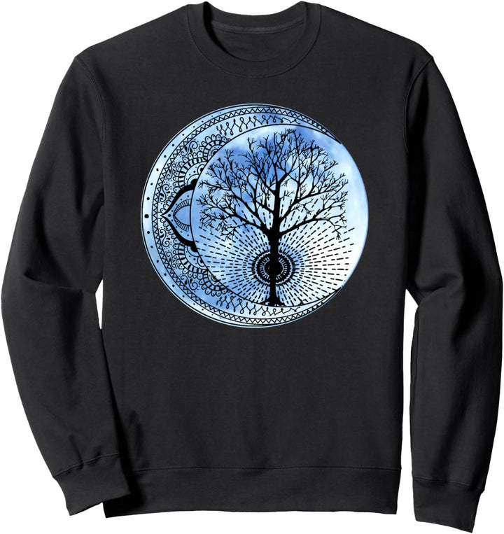 Mandala Vollmond Baum des Lebens Sweatshirt
