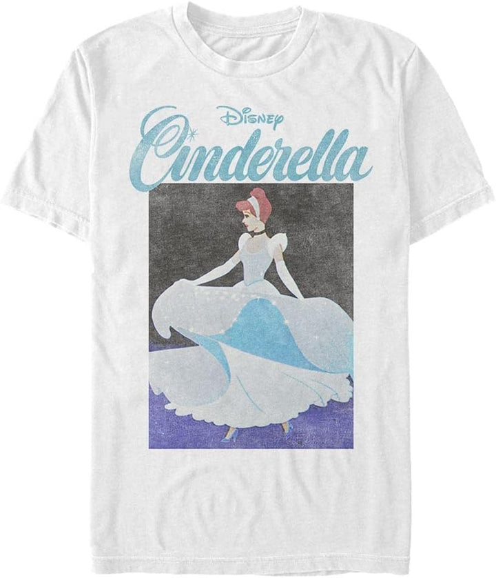 Disney Unisex Cinderella Chindy Squared Organic Short Sleeve T-shirt, Weiss, XL
