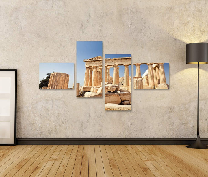 islandburner Bild auf Leinwand Parthenon Akropolis Athen Bilder Wandbilder Poster Leinwand 150x80cm