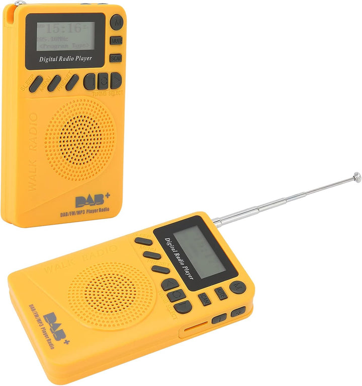 ASHATA Tragbares DAB P9 Taschenradio, DAB DAB FM Radio Wiederaufladbar mit LCD Display und Lautsprec