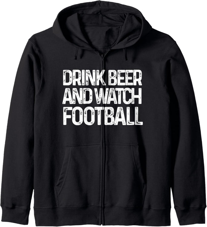 Trinken Sie Bier und beobachten Sie Fussball - Lustig Kapuzenjacke