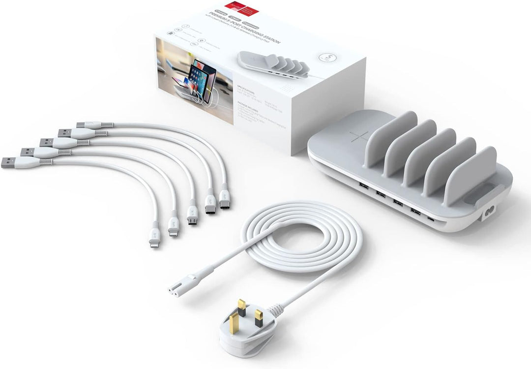 SooPii 70W Mehrgeräte-Ladegerät mit 5 Ports, 15W Wireless Charging und 25W USB C PD/PPS-Schnellladun