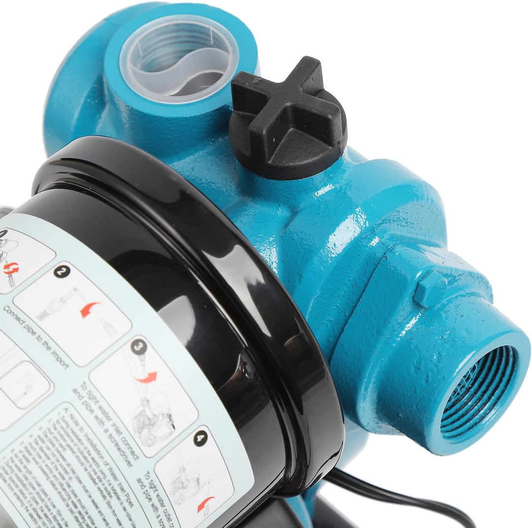 KATSU Wasserpumpe Hauswasserwerk Gartenpumpe 130W, Abschaltautomat mit einstellbarer Druckregelung,