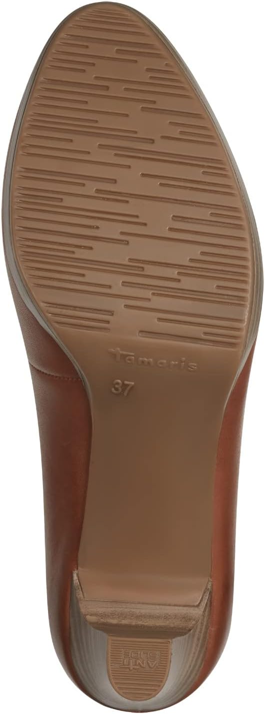 Tamaris Damen Klassische Pumps, Frauen Absatzschuhe,TOUCHit-Fussbett 36 EU Braun Cognac, 36 EU Braun