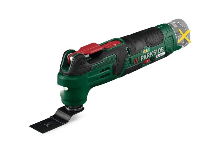 PARKSIDE Kabelloses Multifunktionswerkzeug, 12 V, Oszillationstechnologie, integrierte LED, grün ent