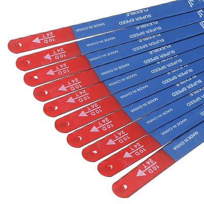 10 Stück Ersatzklingen für Handsäge, Sägeblätter Metall mit 24 Zähnen pro Zoll 300 mm