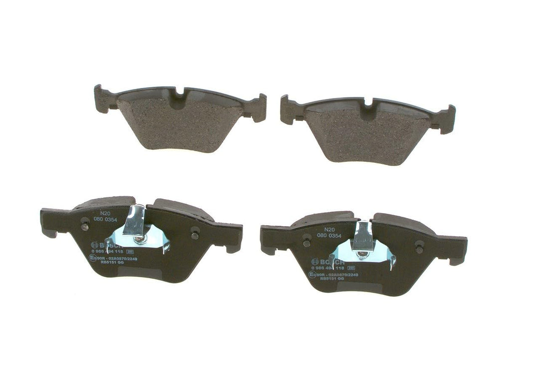Bosch BP1028 Bremsbeläge - Vorderachse - ECE-R90 Zertifizierung - vier Bremsbeläge pro Set