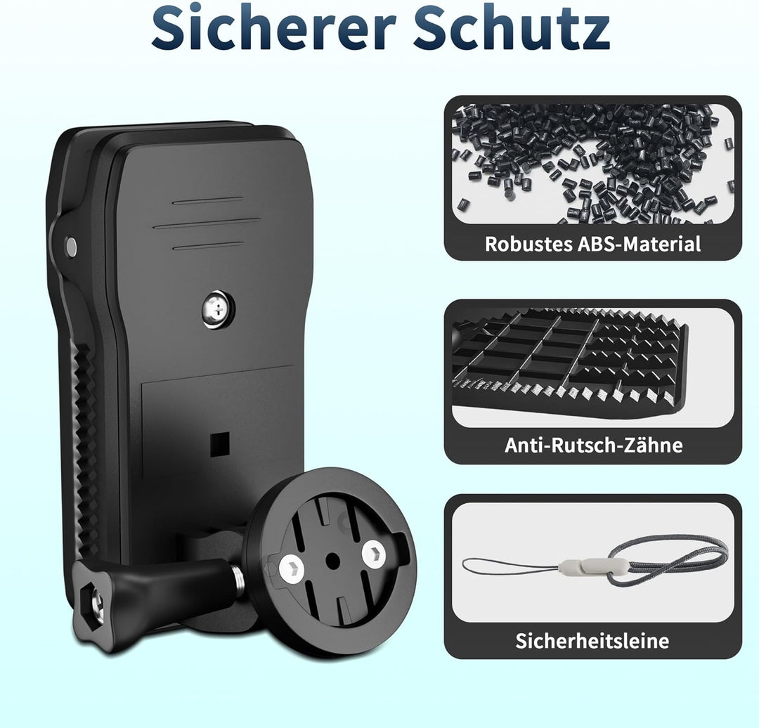 EFEALL Satteltaschen Halterung für Garmin Radar, 360° Drehbar & Neigbar Varia Halterung, Rutschfeste
