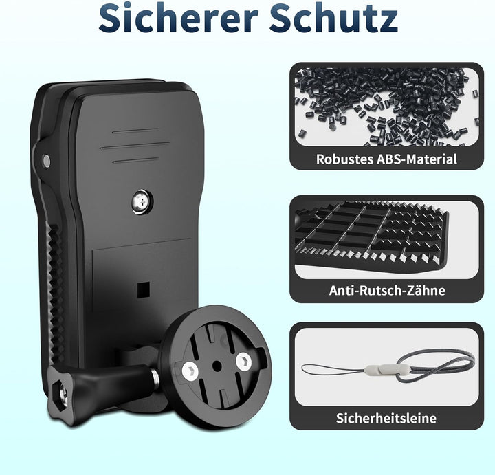 EFEALL Satteltaschen Halterung für Garmin Radar, 360° Drehbar & Neigbar Varia Halterung, Rutschfeste