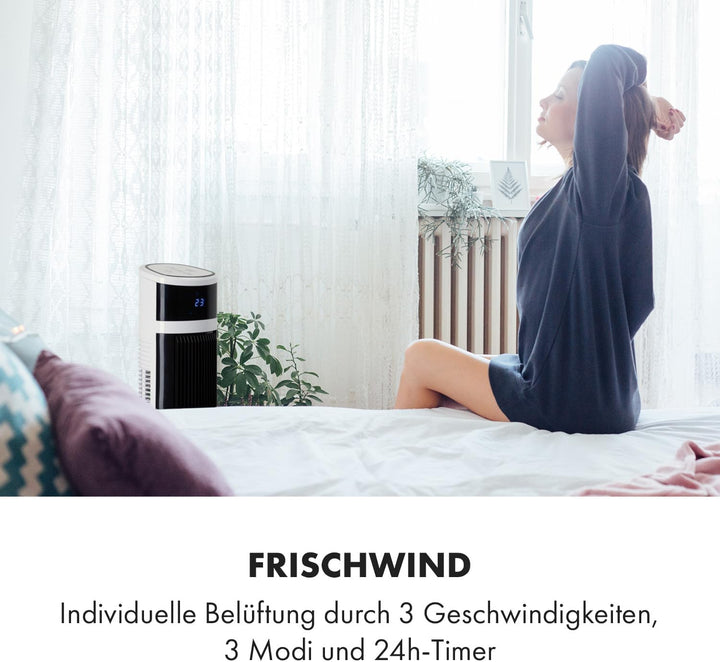 Klarstein Ventilator, Standventilator, Leistung: 45 Watt, Digitales Display, mit Fernbedienung, 24-S