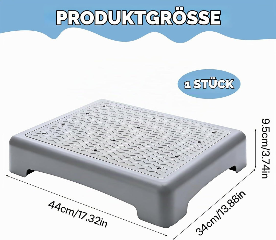 Trittstufe Indoor &amp; Outdoor, 44 x 34 x 9.5 cm Tragbare One Step Hocker Bis 200 Kg Einstiegshilfe Dus