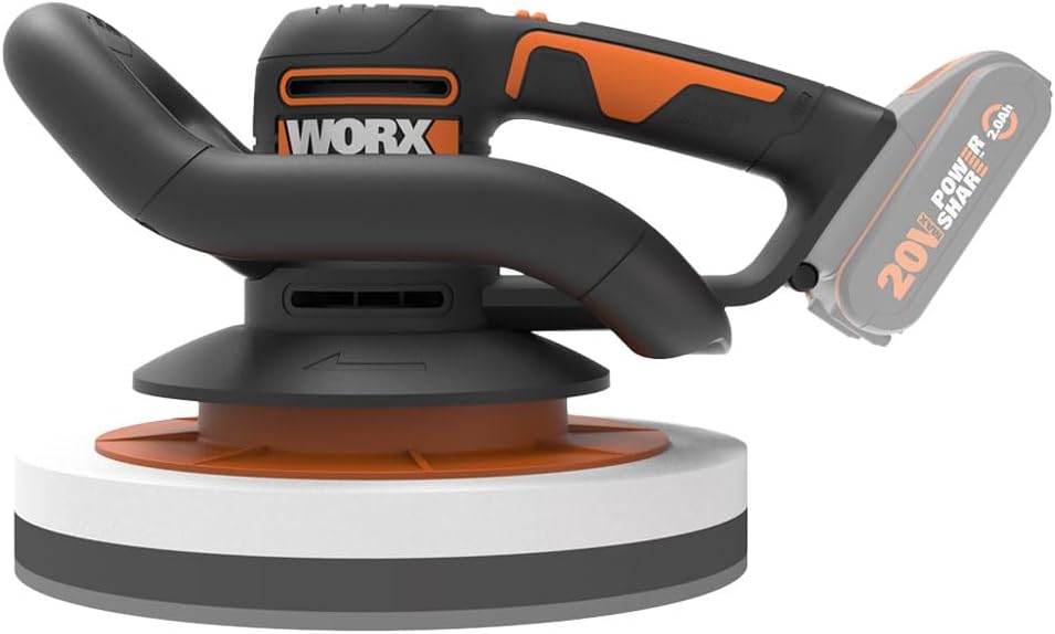 WORX Akku-Poliermaschine 20V WX856.9 – Elektrische Poliermaschine zum Polieren im Innen- und Aussenb