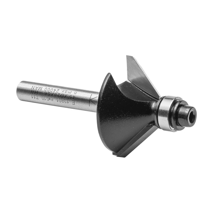 ENT 13801 Fasefräser HW, Schaft (S) 6 mm, Durchmesser (D) 28,6 mm, NL 10,5 mm, E 45°, SL 32 mm, mit