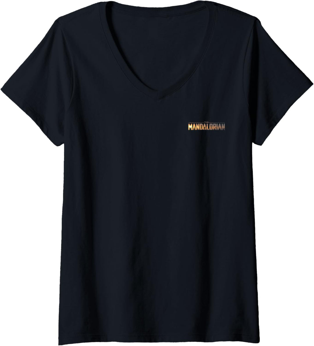 Star Wars: The Mandalorian Child Big Face T-Shirt mit V-Ausschnitt