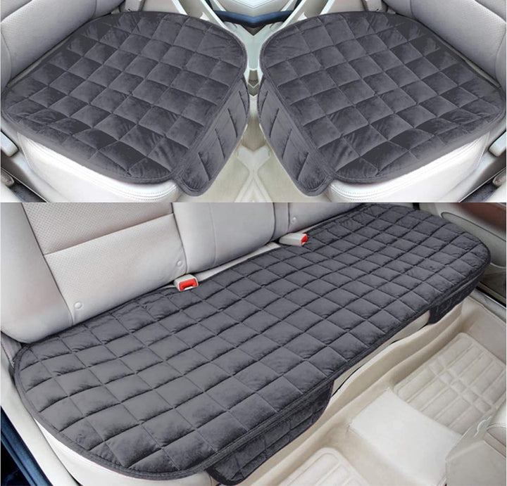 Auto Accessori Lupex - Universal-Autositzbezug 3-teilig, Sitzschutz 2 vorne und 1 hinten, Grau, Komf