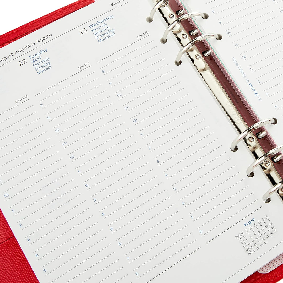 Filofax Saffiano-Organizer, A5, Mohnblumenmotiv, 22-022622, poppy, poppy