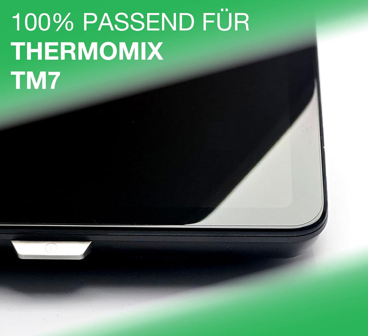 Ecultor® Displayschutz kompatibel mit Thermomix TM7 Schutzfolie mit Montage-Hilfe [9H, Kratzfest, Ma