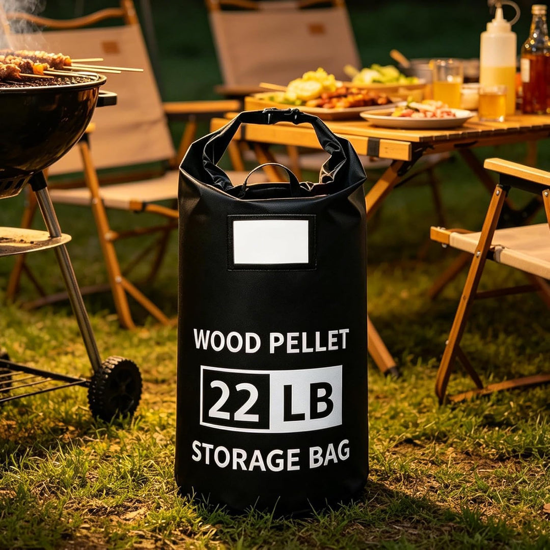 Pelletbehälter für BBQ, Kohlespender mit Fassungsvermögen von 10 kg – wasserdichter Behälter aus Hol