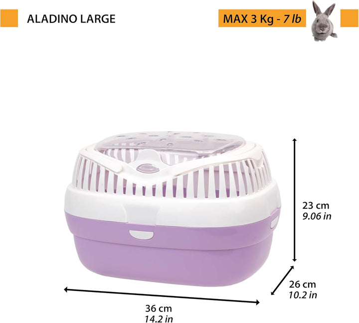Ferplast Transportbox für Hamster und andere kleine Nagetiere Aladino Large Reisekäfig für Hamster,