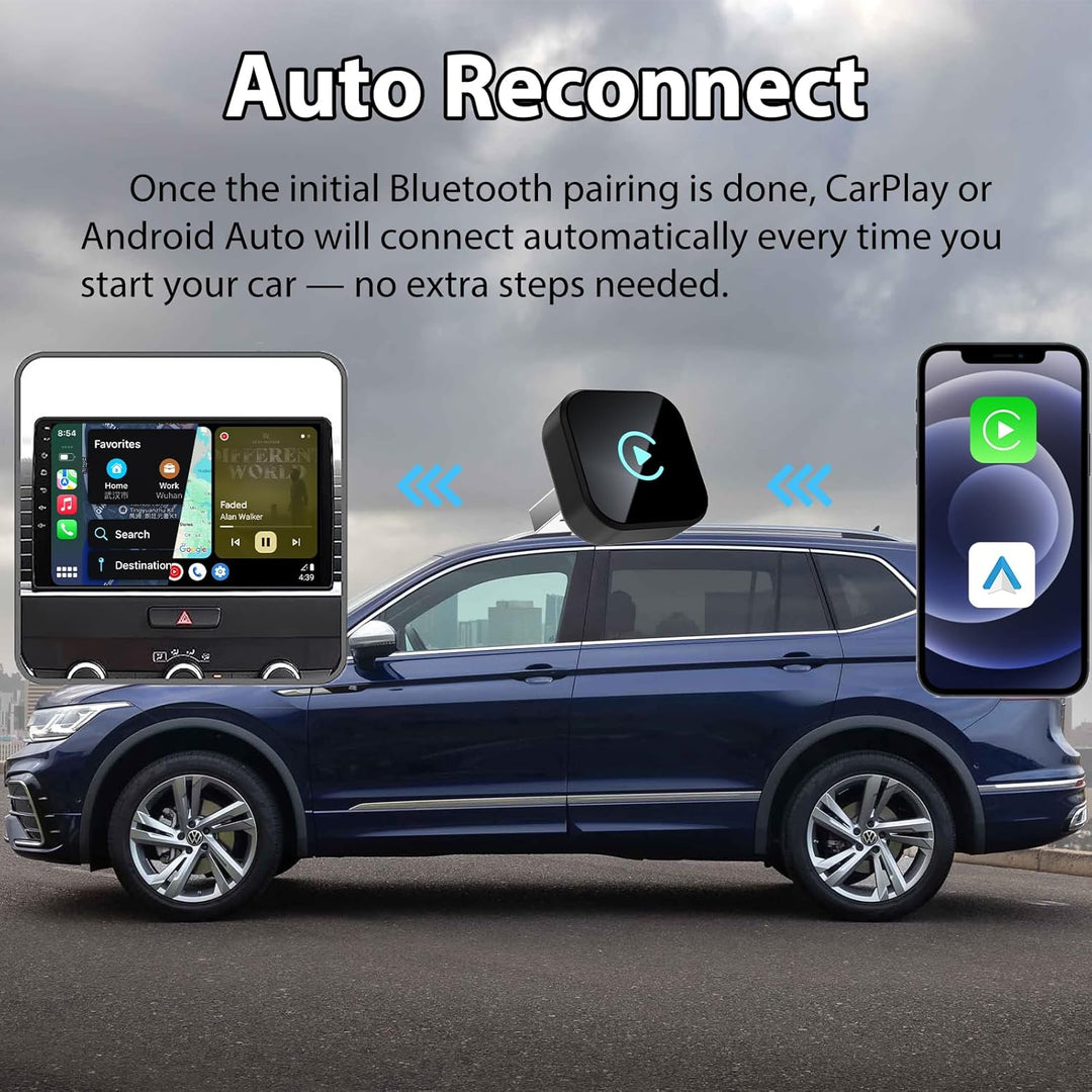 Sunweyer S40 Super Mini CarPlay Adapter Wireless Android Auto Car Kit - für Fahrzeuge mit werksseiti