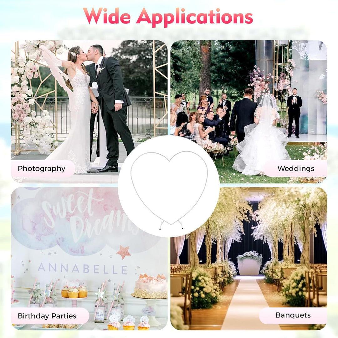Herz Hochzeitsbogen Freistehend Hochzeitbogen Rahmen 200x210cm Herz-Formen Arch Stand Ballonbogen Bl