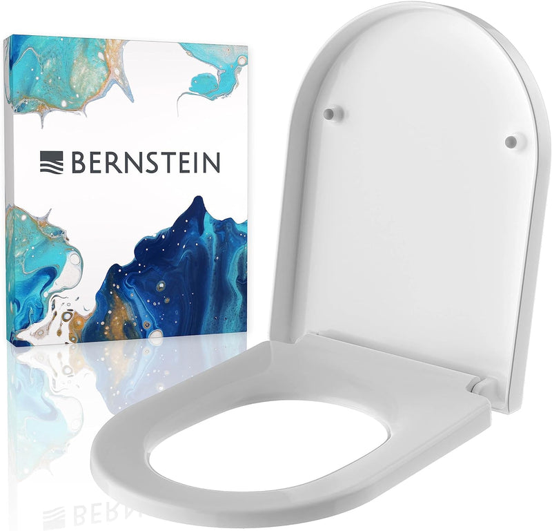 WC-Sitz mit Absenkautomatik U1002 Weiss, abnehmbarer Toilettensitz aus Duroplast, Ersatz-WC-Brille S