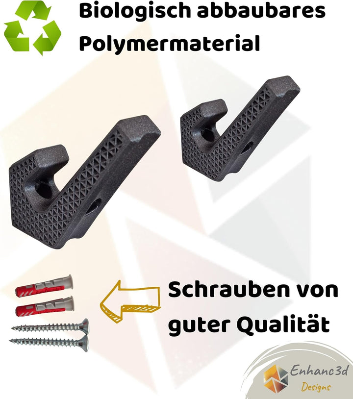 Enhanc3d Designs- Skateboard Halterung Wand – Skate, Surfskate und Longboard Wandhalterung – Moderne