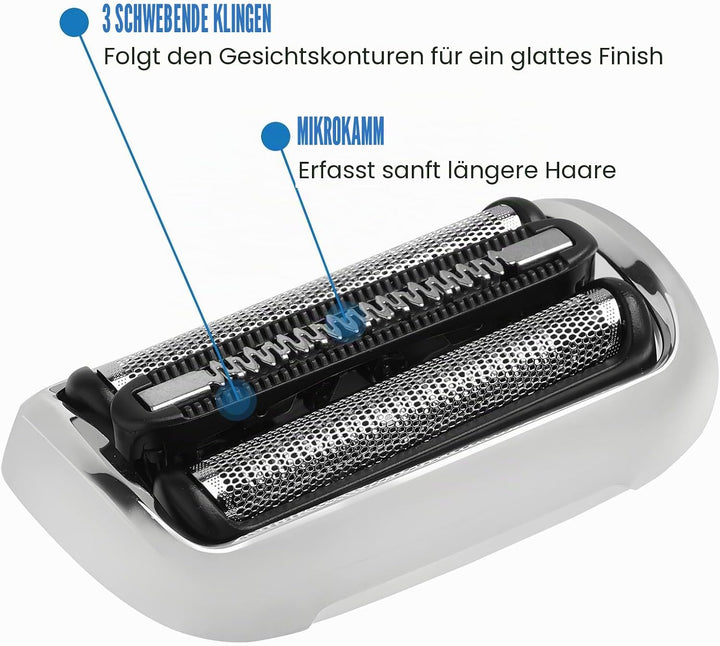Scherkopf 73S Series 7 kompatibel mit Braun Serie 7, Ersatzkopf 73S Rasierkopf Series 7 Ersatzschert