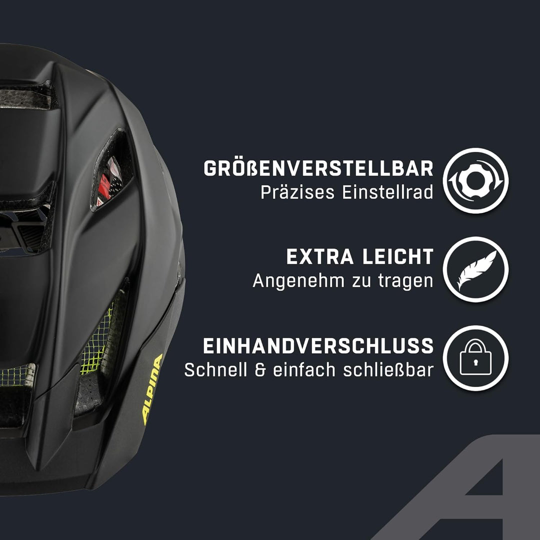 ALPINA KAMLOOP Radhelm schwarz gelb 51-55 cm, 51-55 cm