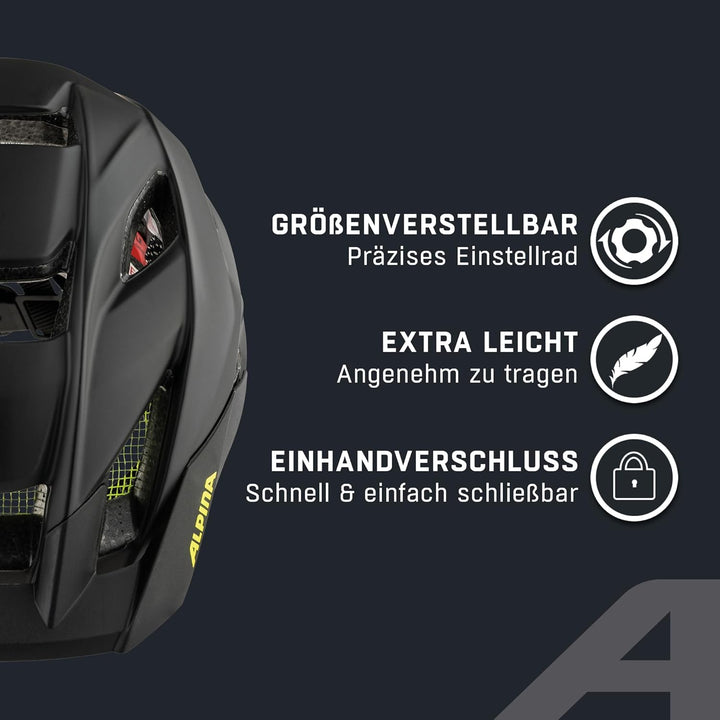 ALPINA KAMLOOP Radhelm schwarz gelb 51-55 cm, 51-55 cm