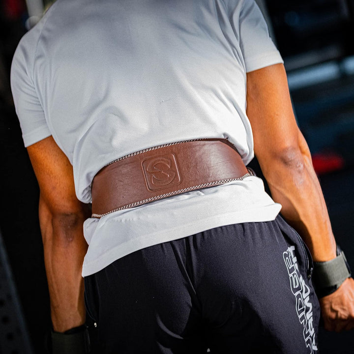 SINOVATI Gewichthebergürtel | Gym Gürtel für Kraftsport wie Deadlift, Kniebeugen und Fitness | Leder