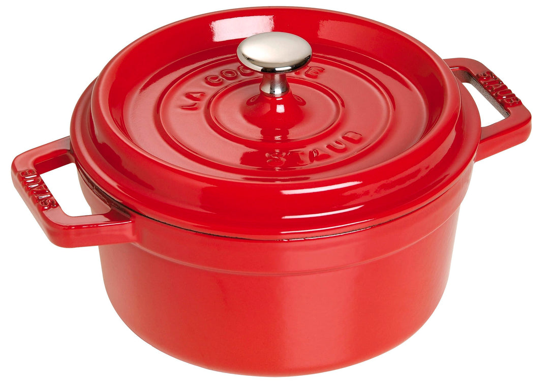STAUB Gusseisen Bräter/Cocotte, Rund 22 cm, 2,6 L, Aromaregen Funktion, Für alle Herdarten geeignet,