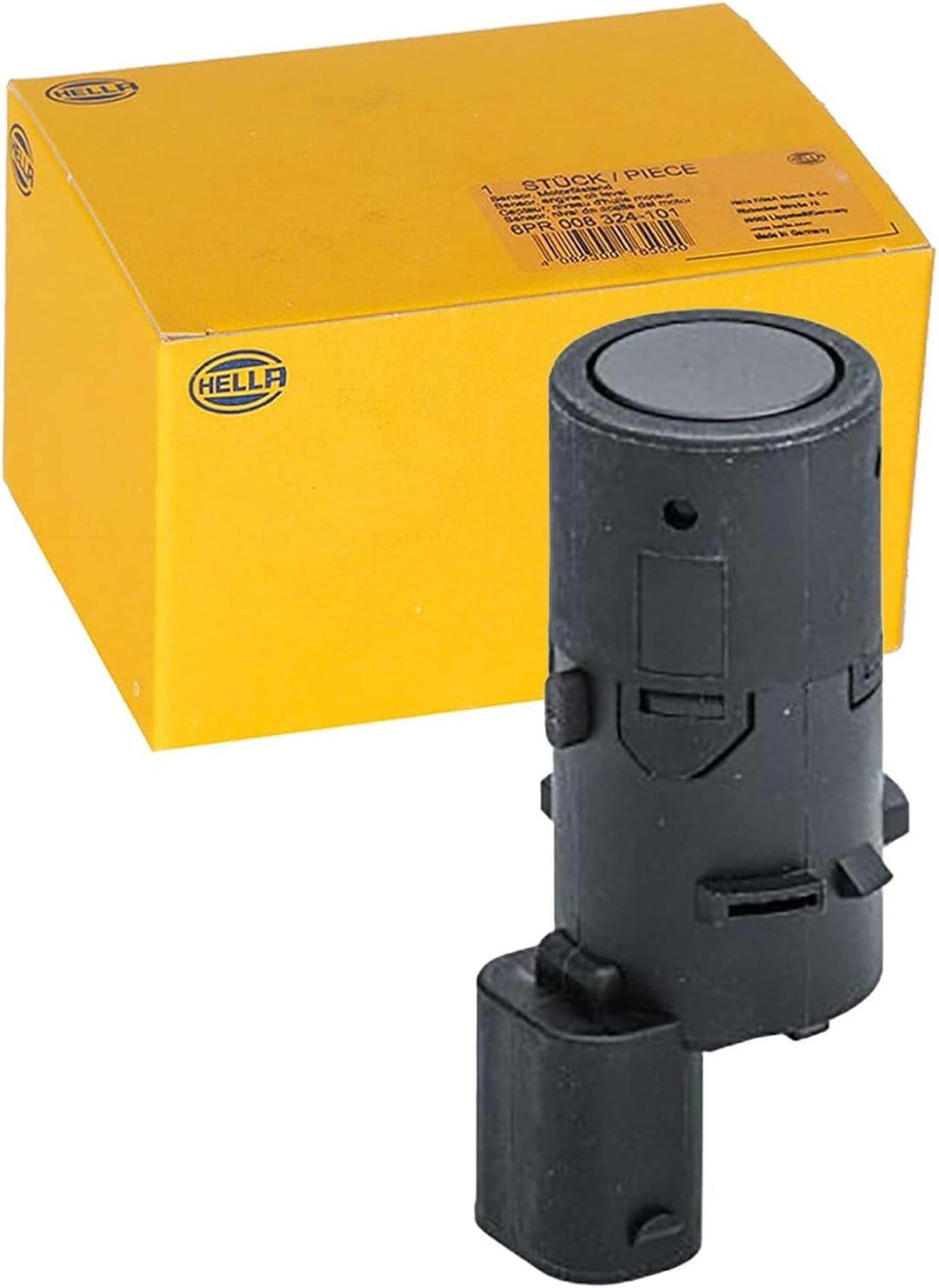 HELLA 6PX 358 141-611 Sensor, Einparkhilfe - gerade - 3-polig - gesteckt - lackierbar