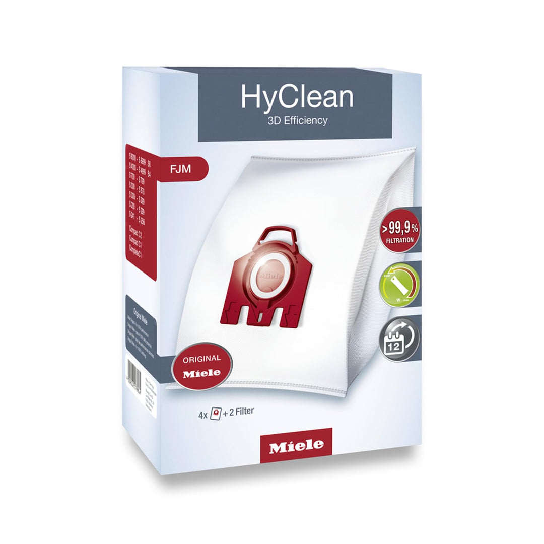 Miele Original Zubehör - Staubsaugerbeutel HyClean Pure FJM/Mit Bester Filtrationsleistung/Schliesst