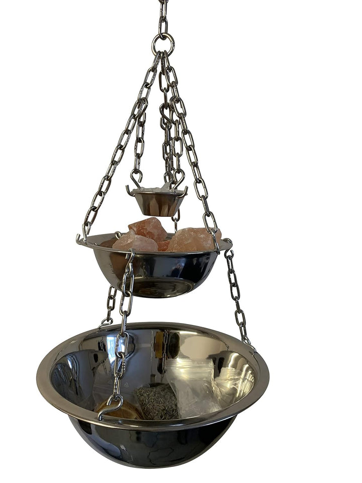 Sauna Zeremonie: Aromaschalen inkl. Verdampferschale aus Edelstahl - Passend für jeden Saunaofen - 3