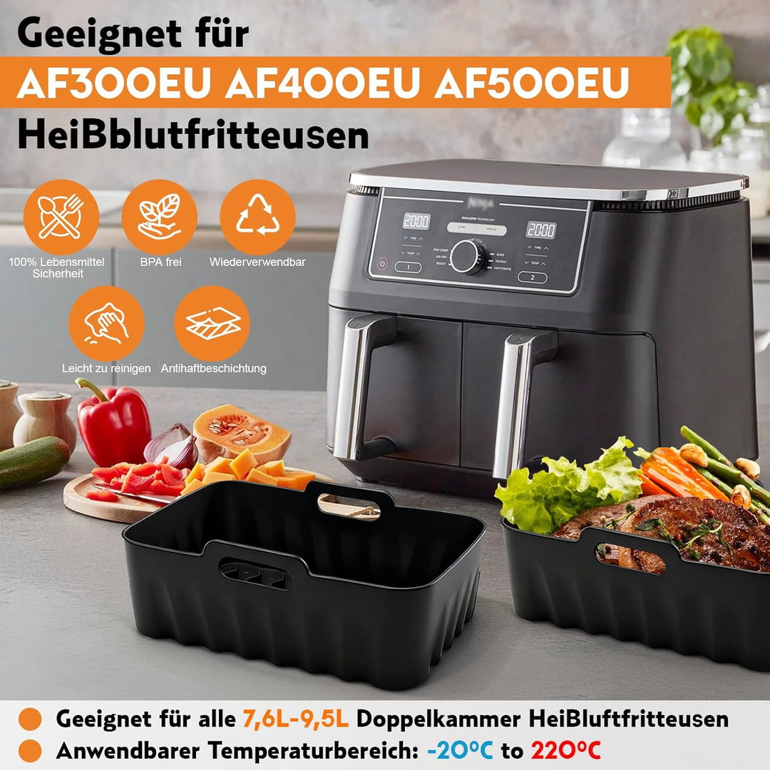 Ninja Heissluftfritteuse Zubehör - Airfryer Zubehör für Ninja Foodi Max Dual Zone AF400EU AF300EU 7.