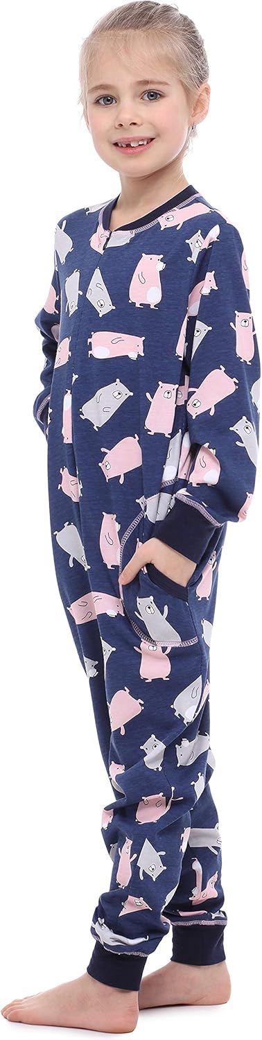 Merry Style Mädchen Schlafoverall Jumpsuit Mädchen Bequeme und warme Schlafanzug Kinder MS10-186 110