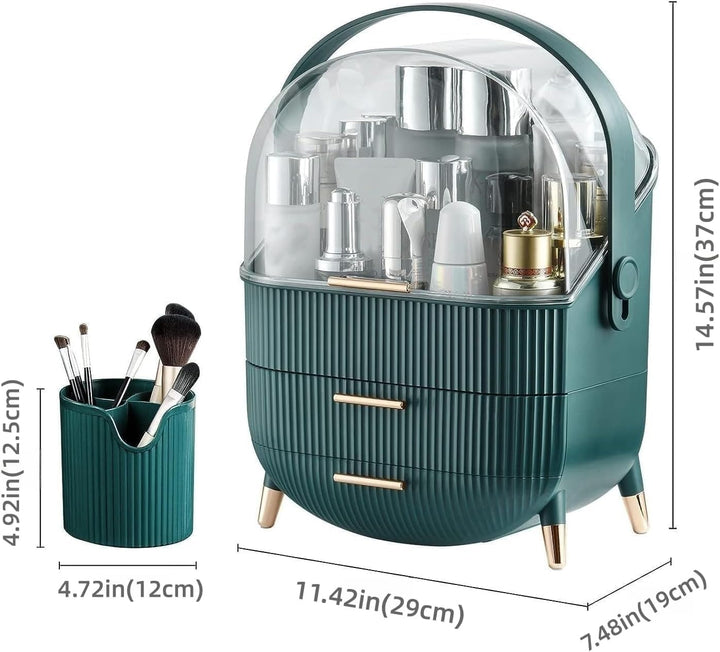 Multifunktionaler Make-up-Koffer, staubdicht, Kosmetik-Aufbewahrungsbox, Organizer, Hautpflegeproduk