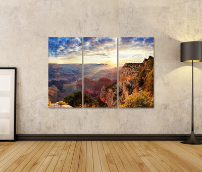 islandburner Bild Bilder auf Leinwand Grand Canyon Sonnenstrahlen Arizona Poster, Leinwandbild, Wand