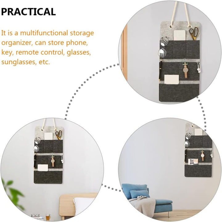Toddmomy Wandbehang Aufbewahrungstasche Filz Wandbehang Organizer Korb Mit Mehreren Taschen Stoff Üb