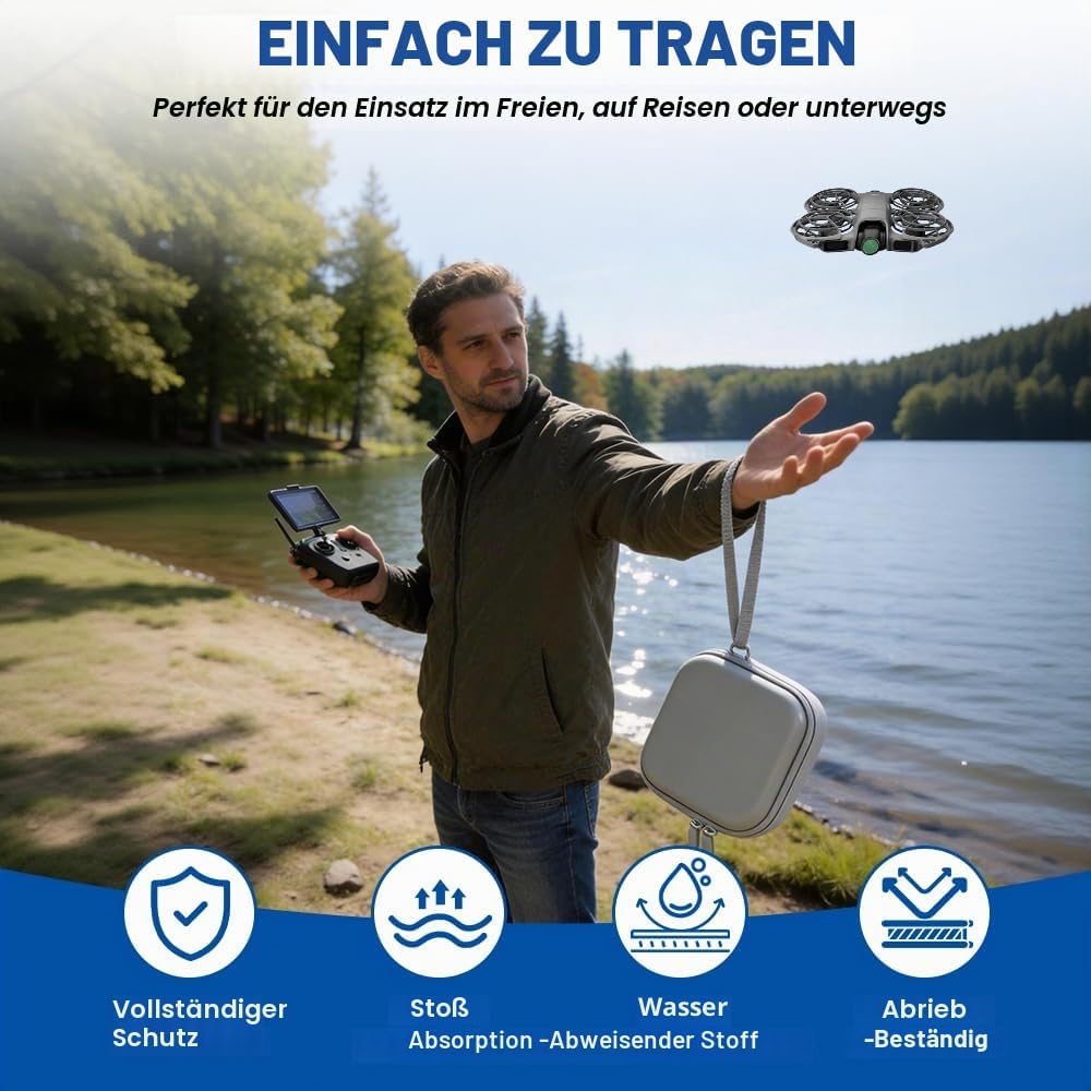 Neo 2 Tasche, SGZIOO Neo 2 Case Bag, Tragetasche Case Tasche für Dji Neo 2, PU Wasserdicht Tragetasc