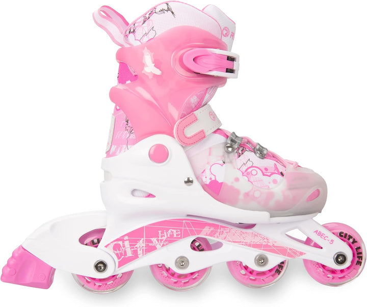 Raven 3in1 Verstellbare Kinder Inline Skates Princess - Inliner Triskates - Rollschuhe Kugellager Ab
