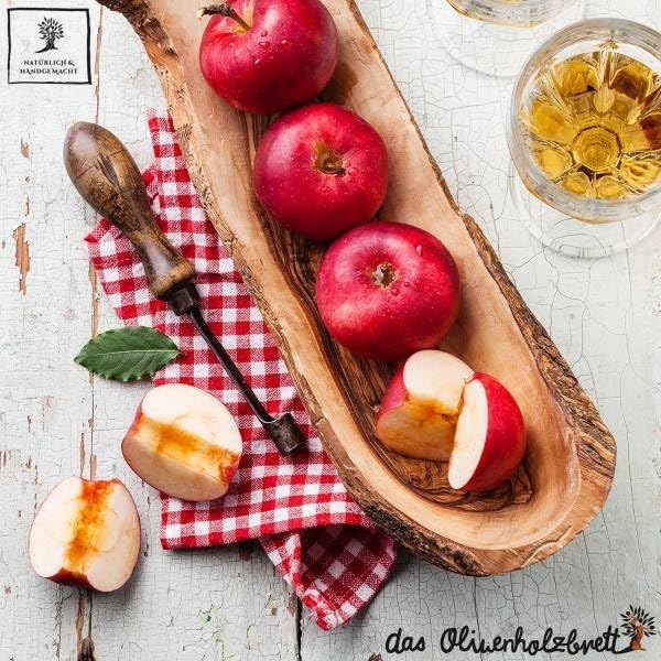 DAS OLIVENHOLZBRETT® Baguetteschale Olivenholz, Brotschale aus Holz, naturbelassener Rand, 40 cm, sp