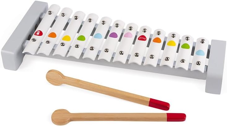Janod - Confetti Holz-Musikset mit 4 Instrumenten, Musikinstrument für Kinder, Spielzeugnachbildung