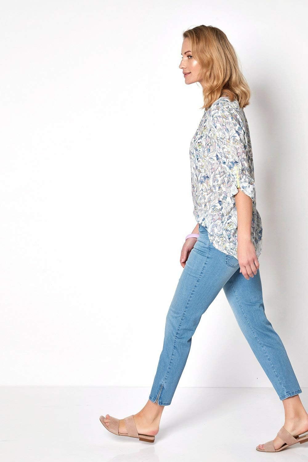 TONI Damen 7/8-Jeans »Perfect Shape« mit Saumzippern 36 Bleached