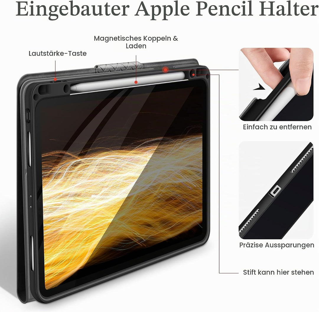 AUAUA Hülle für iPad Pro 12.9 Zoll 2022 (6. Generation)/2021 (5.Gen) / 2020 (4.Gen) / 2018 (3. Gen)