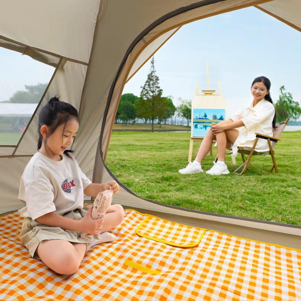 Extra grosse Picknickdecke, Stranddecke, 203.2x203.2 cm, Picknickmatte, wasserdicht, sanddicht, falt