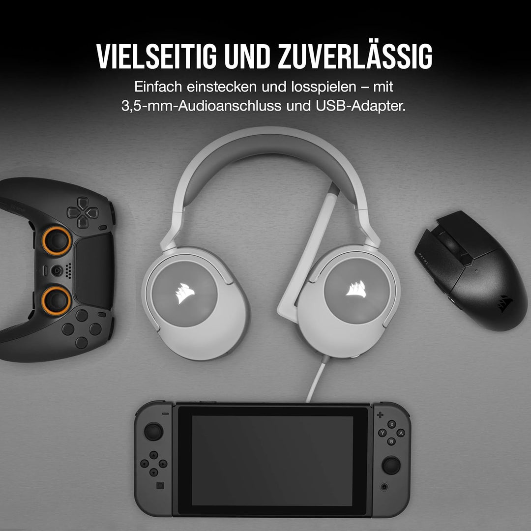 Corsair HS55 Surround Leichtes Kabelgebundenes Multiplattform-Gaming-Headset - Dolby 7.1 Surround So