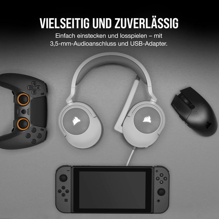 Corsair HS55 Surround Leichtes Kabelgebundenes Multiplattform-Gaming-Headset - Dolby 7.1 Surround So