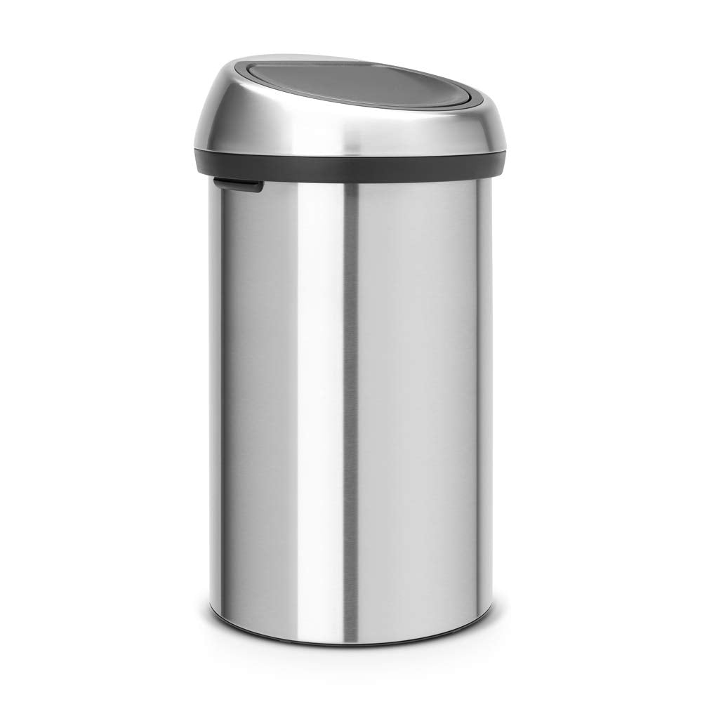 Brabantia Mülleimer Abfalleimer, Edelstahl, Matt Steel, 60L 60 Liter Matt Steel Fingerprint Proof, 6